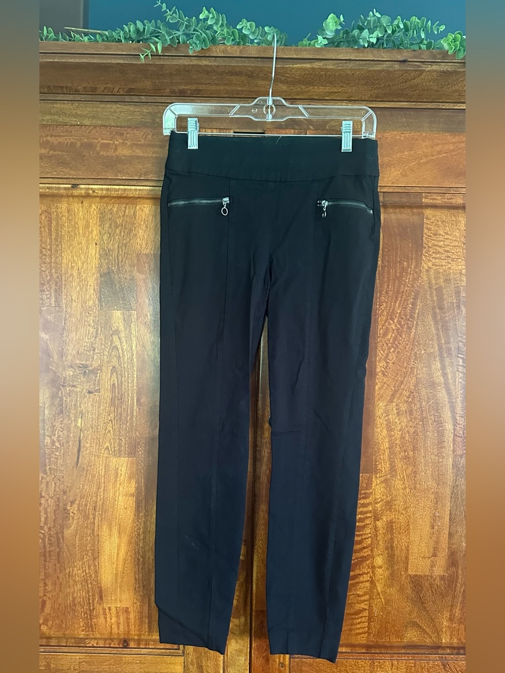 Maurices Black Ankle Pants with Zipper Pockets